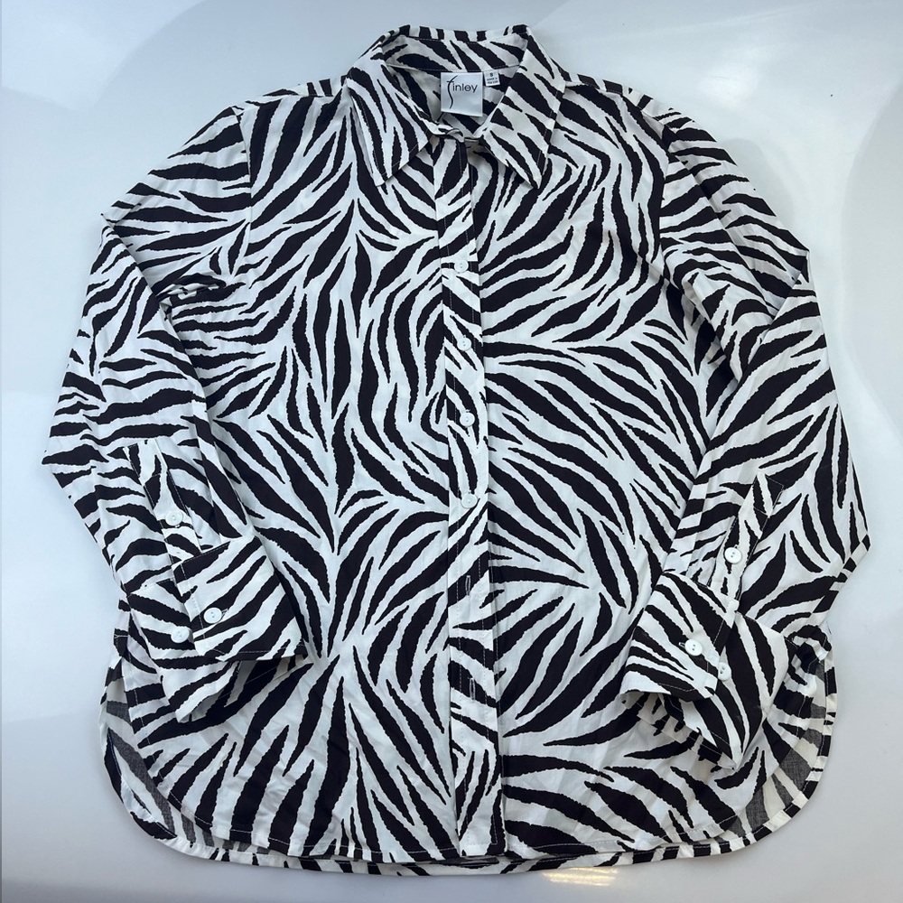 Finley Zebra Print Alicia Shirt N265-13